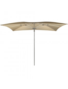 octagonal shaped parasol fully opened on white background